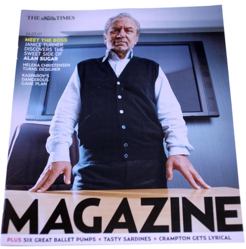 The Times Magazine March 24th 2007-Sir Alan Sugar-NEW (Weight: 172g)FREE POST
