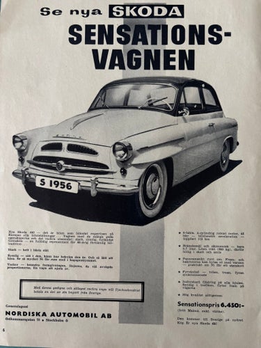 Skoda 440 1956 annons