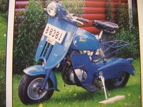 moped skoter AMI - blå humlan, en sanslös maskin.-