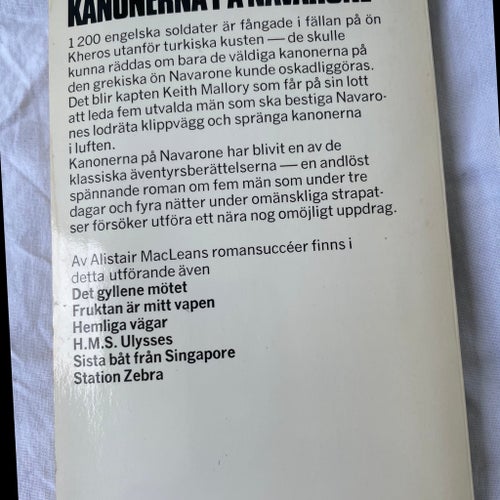 Kanonerna på Navarone av Alistair MacLean