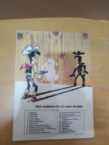 Lucky Lukes äventyr 22 Eskort västerut 1976 första upplagan Very Fine plus