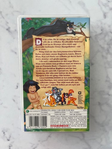 Lilla Djungelboken VHS Disney Svenskt Tal