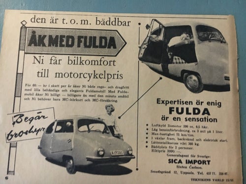 Fulda 1955 reklam Annons
