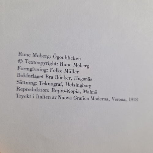 Ögonblicken av Rune Moberg, 1978