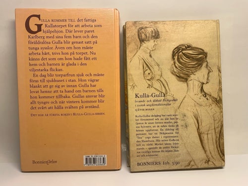2 st Kulla-Gulla flick- / ungdoms böcker; Kulla-Gulla och Kulla-Gulla i skolan