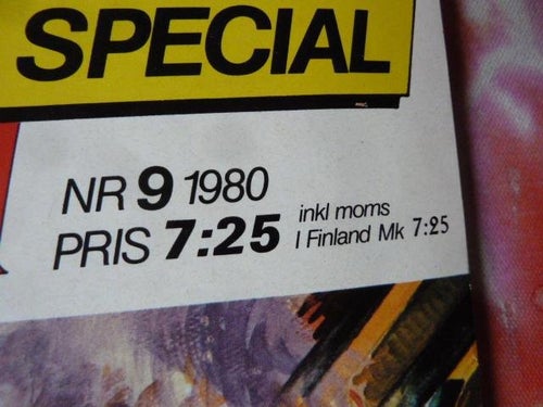 SM SPECIAL, NR 9-1980, TIDNING, SERIE MAGASINET