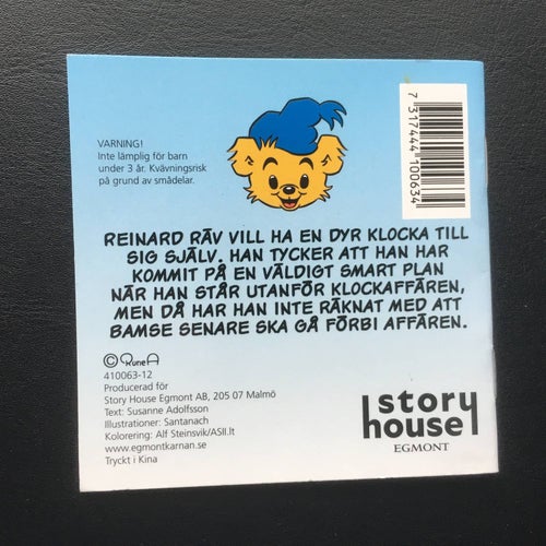 BAMSE - KLOCKTJUV I JULETID - KÄRNAN BOK