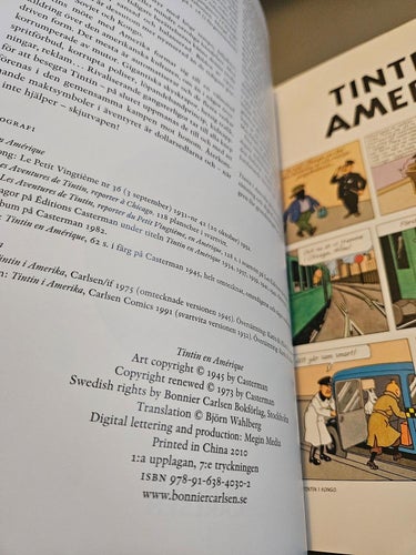 Serialbum, serie, album, tidning, Tintins äventyr, Tintin i amerika