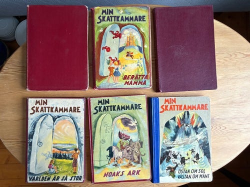 6st Min skattkammare, del 1-6, biblioteksböcker, 1947-1963