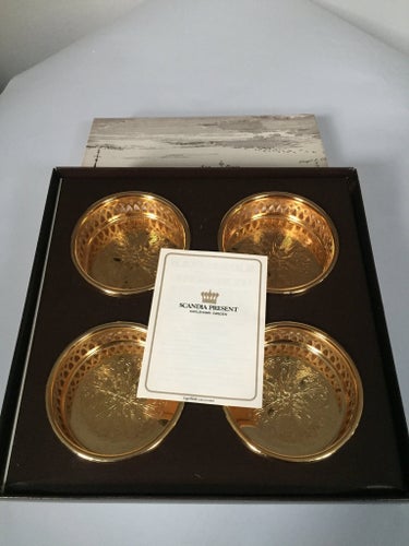 Scandia Guld flaskunderlägg / glasunderlägg