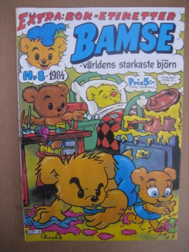 Bamses    Nr:8-1984  (Extra: Bok-Etiketter)