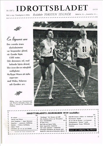 IDROTTSBLADET JUL 1959 - Omslag av Erik Hermansson (Dan Waern, Ingo-Floyd)