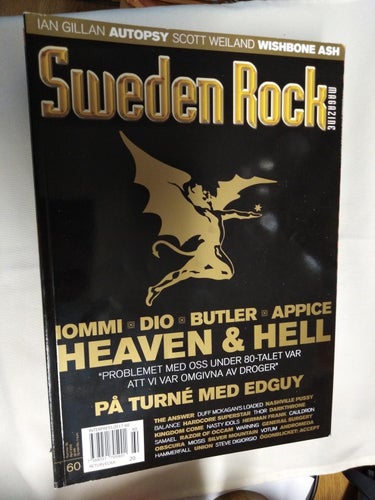Sweden rock magazine 60 Heaven Hell Wishbone Ash Autopsy Thor Ian Gillan