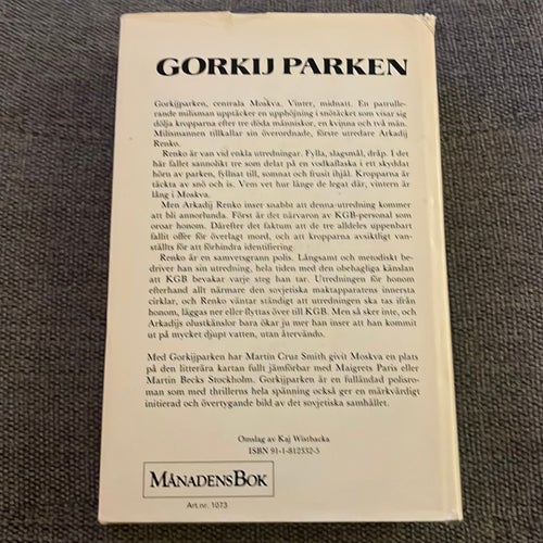 Gorkij Parken - Martin Cruz Smith - 1981