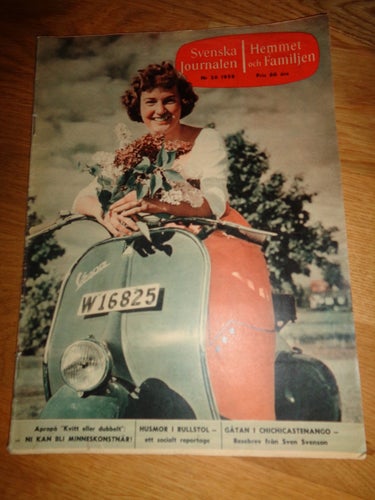 Svenska Journalen nr26 1958 Vespa omslaget, Världsutställningen i Bryssel