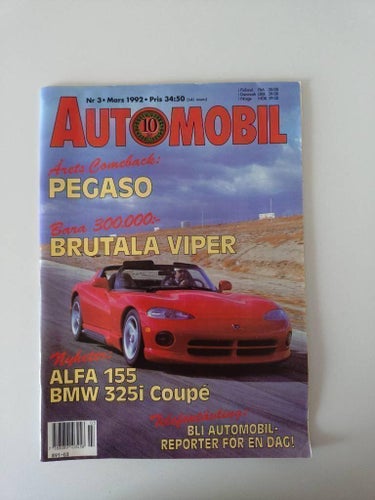Automobil Nr 3. Mars 1992