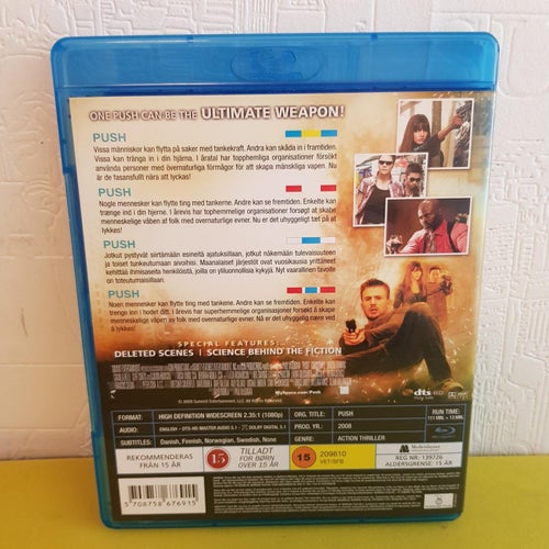 Blu-ray - Push - Mycket Fint Skick
