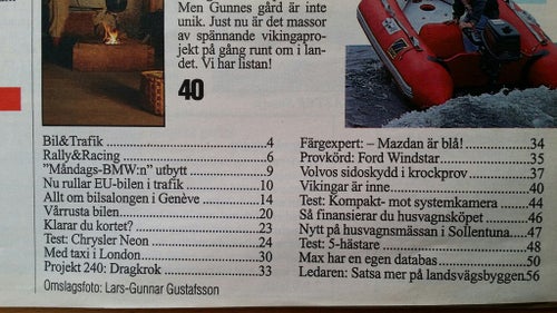 Vi bilägare nr 6 1995: Chrysler Neon, Ford Windstar