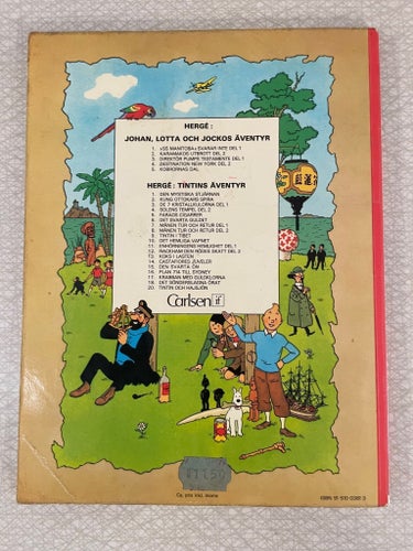 Tintins Äventyr, nr 12: ”Rackham den Rödes skatt”, 1:a upplagan 1972