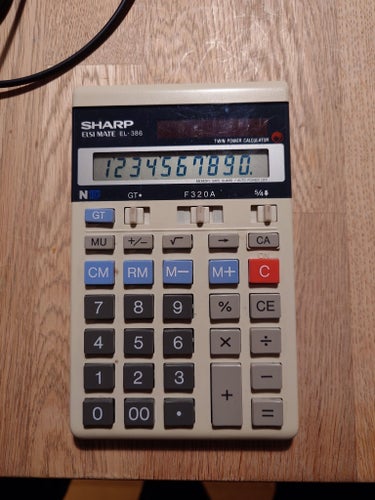 SHARP ELSI MATE EL-386 Räknare