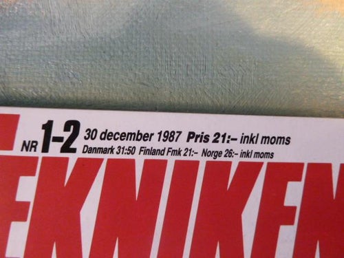 TEKNIKENS VÄRLD, 30/12 1987, NR 1-2,