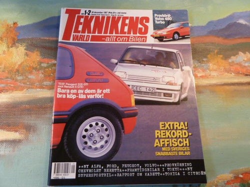 TEKNIKENS VÄRLD, 30/12 1987, NR 1-2,