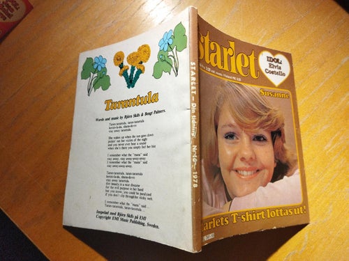 Starlet 1978 nr 16 Omslagsbilden Susanne, Elvis Castello, Ian Andersson. Very G+