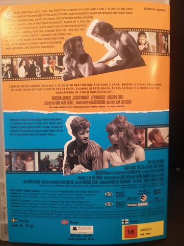 Förnamn Carmen / Crazy Pete (1983, 1965) Jean-Luc Godard, Jean-Paul Belmondo.