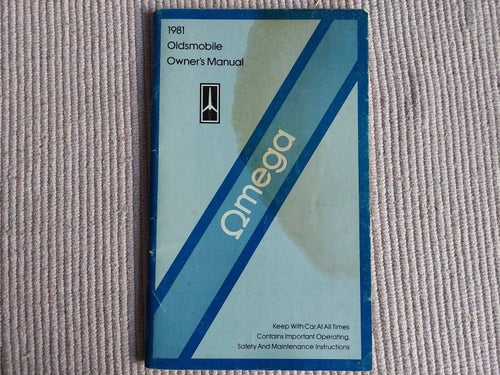 Instruktionsbok Oldsmobile Omega 1981