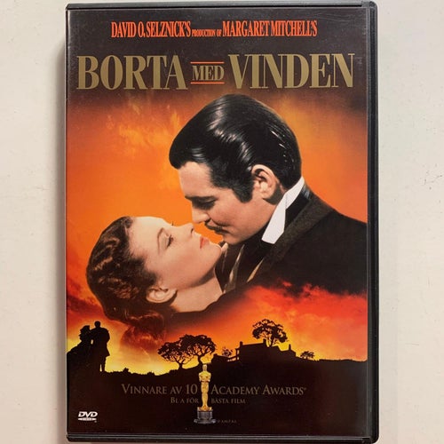 BORTA MED VINDEN. VINNARE AV 10 OSCAR. DVD DRAMA / KLASSIKER -39.