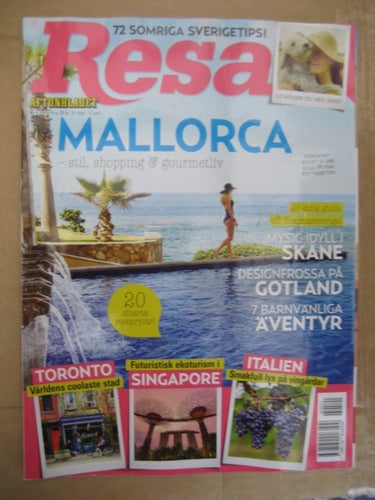 Resa Nr:4-2016 (Mallorca, Toronto, Singapore, Italien, Skåne, Gotland)