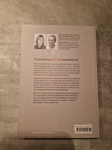 Projektering av VVS-installationer av Catarina Warfvinge, Mats Dahlblom