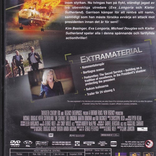 DVD / Hotet Inifrån / M Douglas, K Sutherland, Longoria, Basinger / Nyskick