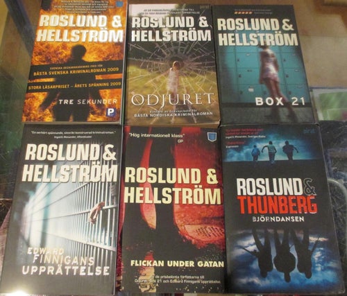 6 böcker av Roslund och Hellström och Roslund och Thunberg, Svenska deckare