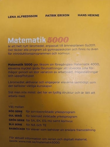 Matematik 5000 av Lena Alfredsson, Patrik Erixon, Hans Heikne