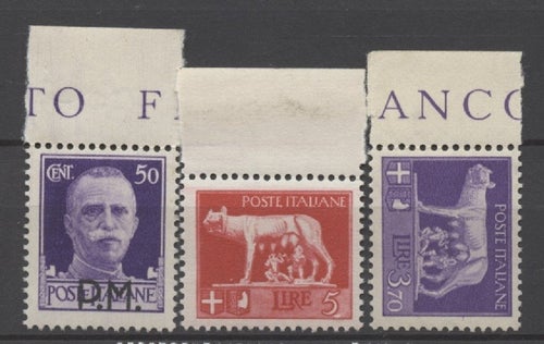 ITALIEN - LOT 3 ST GAMLA MÄRKEN - MED MARGINALER - POSTFRISKT!!