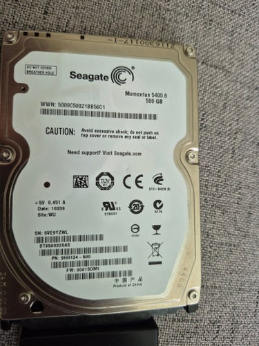 Seagate Momentus 5400.6 500 GB hårddisk