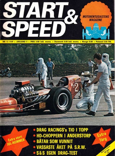 Start & Speed 1969-12 Mantorp Park..Båtracing..Dragracing Poster