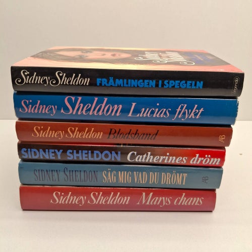 Sidney Sheldon x6 Bokpaket - hårdpärm - Se bilder för titlar