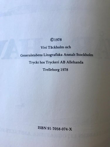 VÅRA HAV En bok för stora och små Vivi Täckholm Veronica Leo 1978