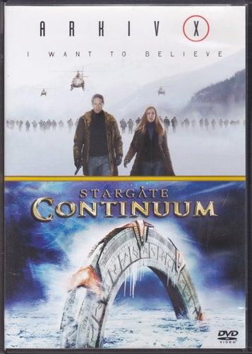 DVD 2i1 / Arkiv X: I Want To Believe + Stargate Continuum / Nära nyskick