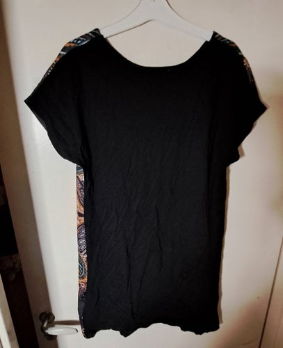 Cubus svart, flerfärgad t-shirt, storlek M