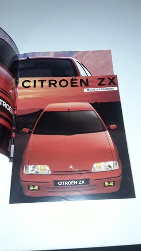 Citroen ZX modellprogram 40 sidor tryckt 1991? svensk text