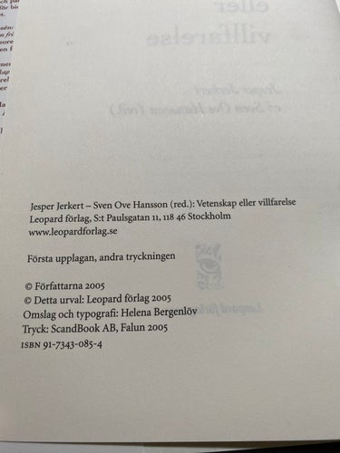 Vetenskap eller villfarelse