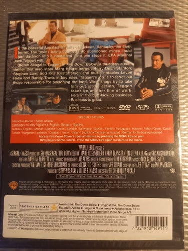 INPLASTAD. Fire Down Below. Steven Seagal, Marg Helgenberger, Kris Krisofferson.