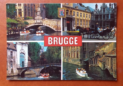 Postcard from Brugge.Postcard. Brygge, Belgien