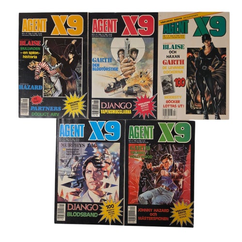 Agent X9 Serietidningar - 10 st 1990-1991