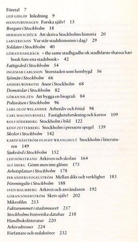Forska själv! – en bok om arkiven i Stockholm