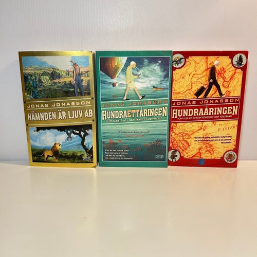 Jonas Jonasson x 3 - Hämndens är ljuv AB, Hundraåringen, Hundraettåringen
