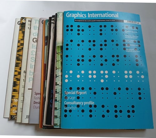 Graphics International magazine, tretton nummer från 2000 till 2002. Sällsynta.